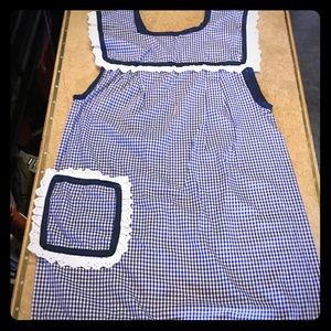 Hand Made Apron w/ Lace Trim